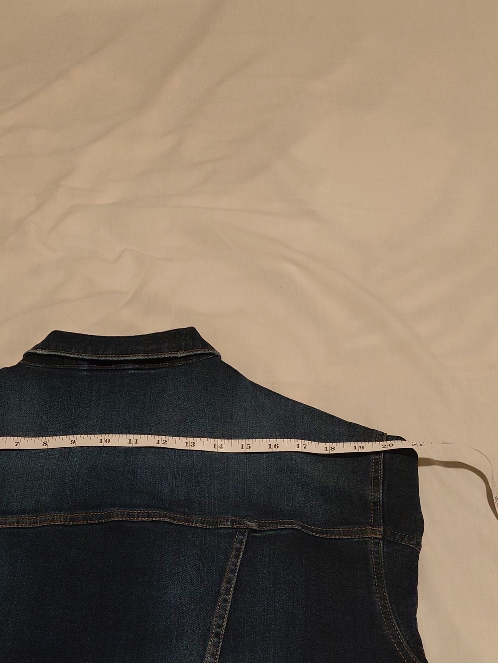 Wonder Nation  Dark Blue Distressed Denim Jacket Women XXL Sz 18 - Picture 6 of 7
